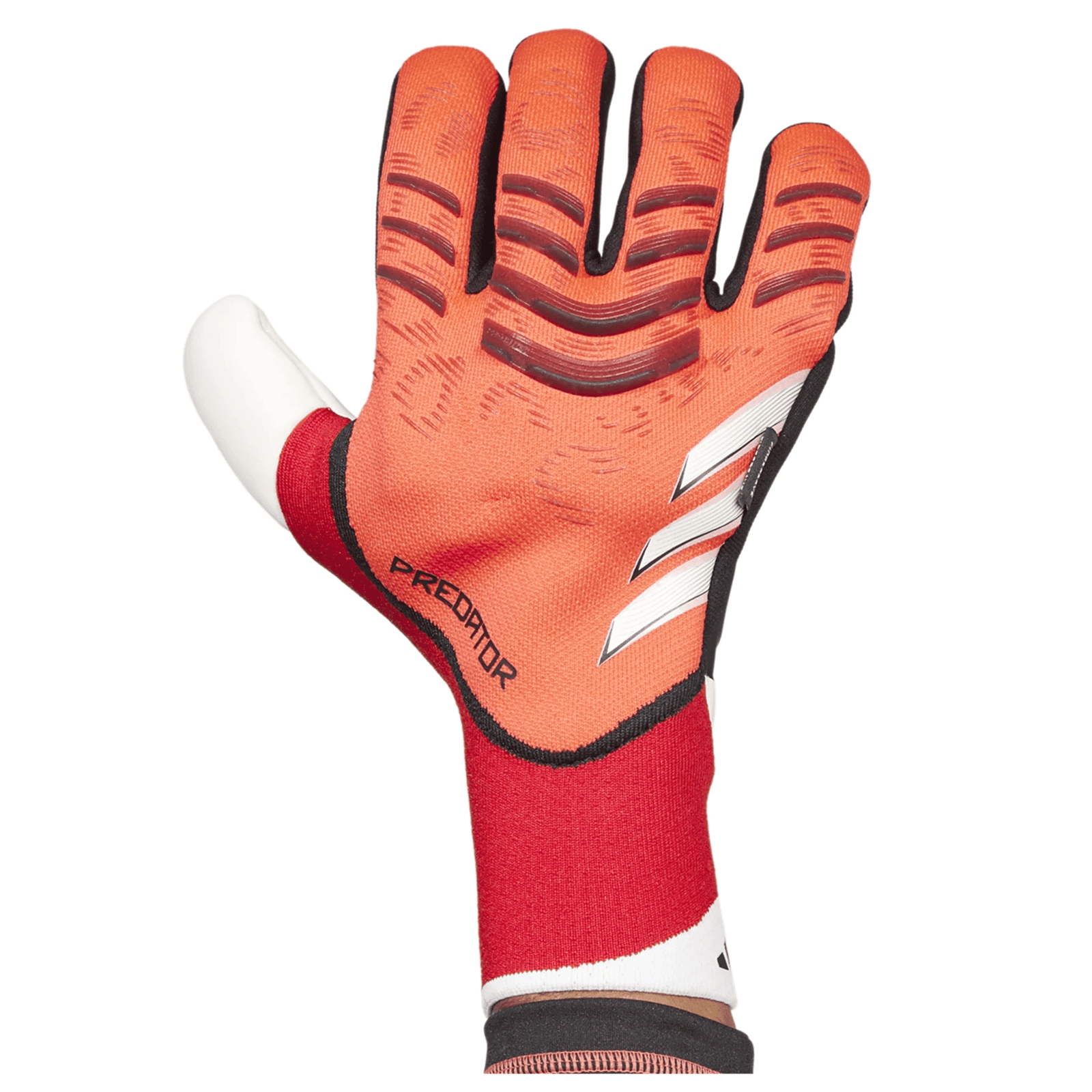 adidas Predator Pro Fingersave Goalkeeper Glove (Lucid Red/Black) | SoccerWearhouse