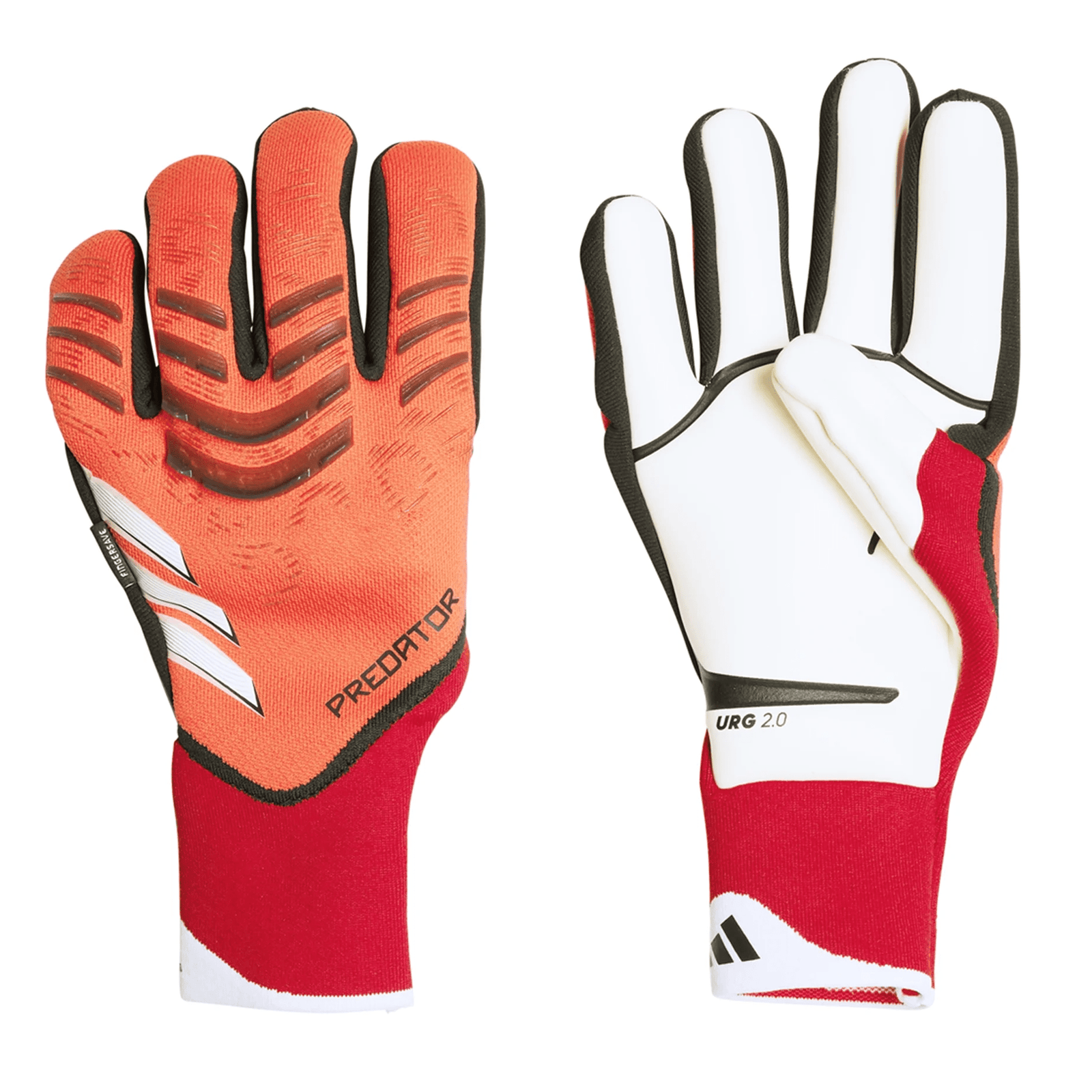 adidas Predator Pro Fingersave Goalkeeper Glove (Lucid Red/Black) | SoccerWearhouse
