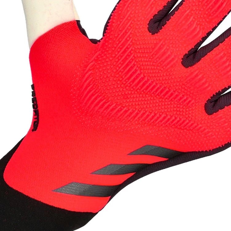 adidas Predator Pro Fingersave Goalkeeper Gloves (Turbo/Aura Black) | SoccerWearhouse