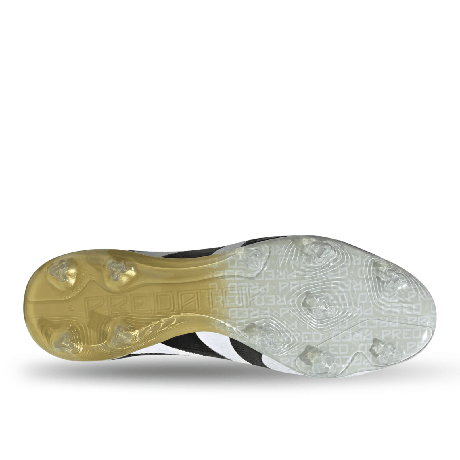 adidas Predator Pro Firm Ground Soccer Cleats (White/Black/Gold Metallic) | SoccerWearhouse