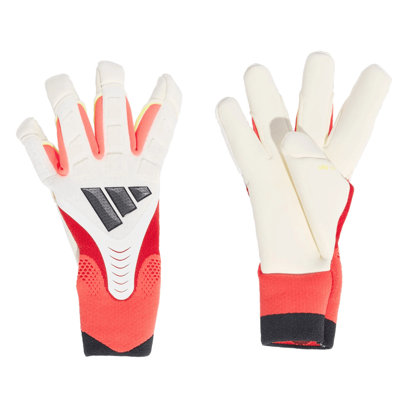 adidas Predator Pro Hybrid Promo Goalkeeper Gloves (White/Lucid Red/Black) | SoccerWearhouse