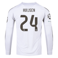 adidas Real Madrid Huijsen Long Sleeve Home Jersey w/ Intercontinental + Champions League Patches 25/26 (White)