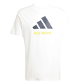 adidas Real Madrid Letter Logo T-Shirt (White)