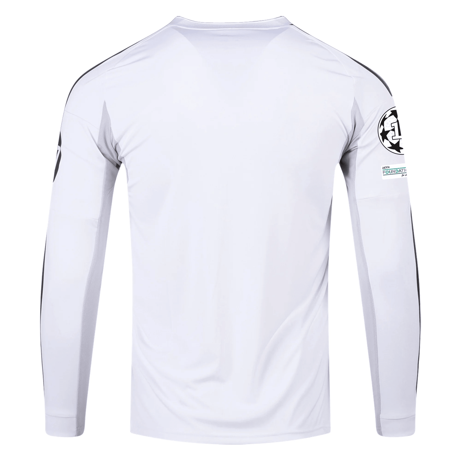 adidas Real Madrid Carvajal Long Sleeve Home Jersey w/ Intercontinental + Champions League Patches 25/26 (White) | SoccerWearhouse