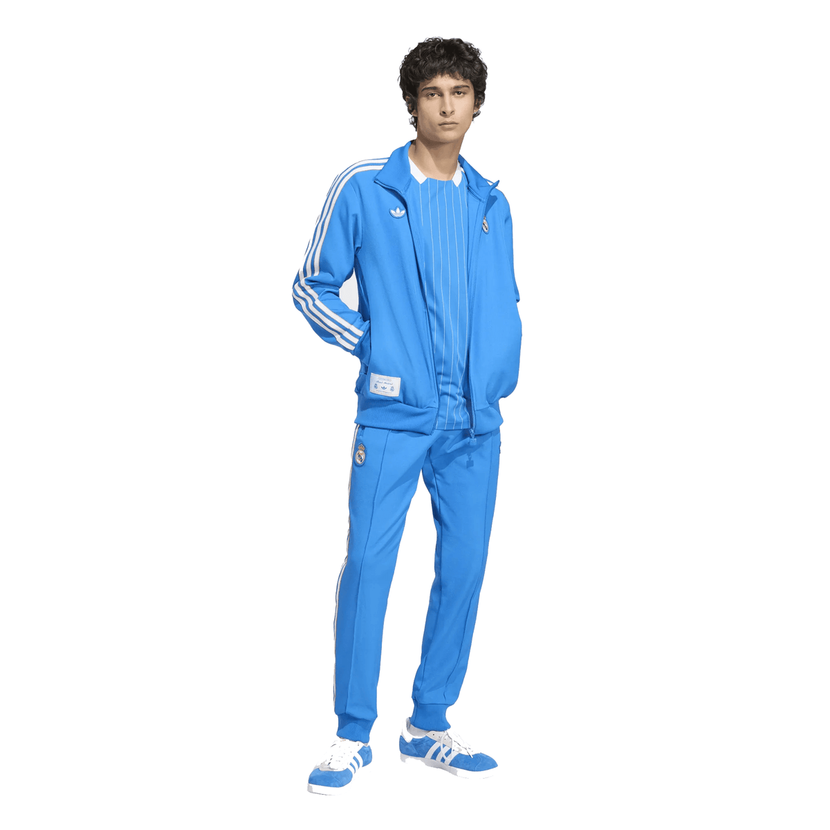 adidas Real Madrid Terrance Icon Track Top Jacket 25/26 (Blue/White) | SoccerWearhouse