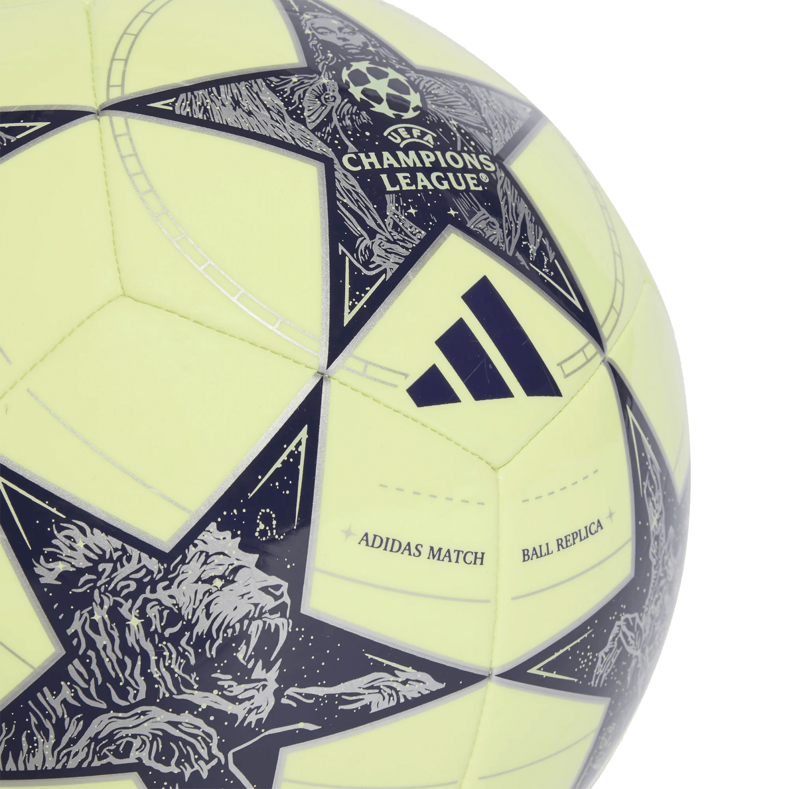 Adidas Real Madrid UCL Club Ball 25/26 (Lime/Silver Metallic) | SoccerWearhouse