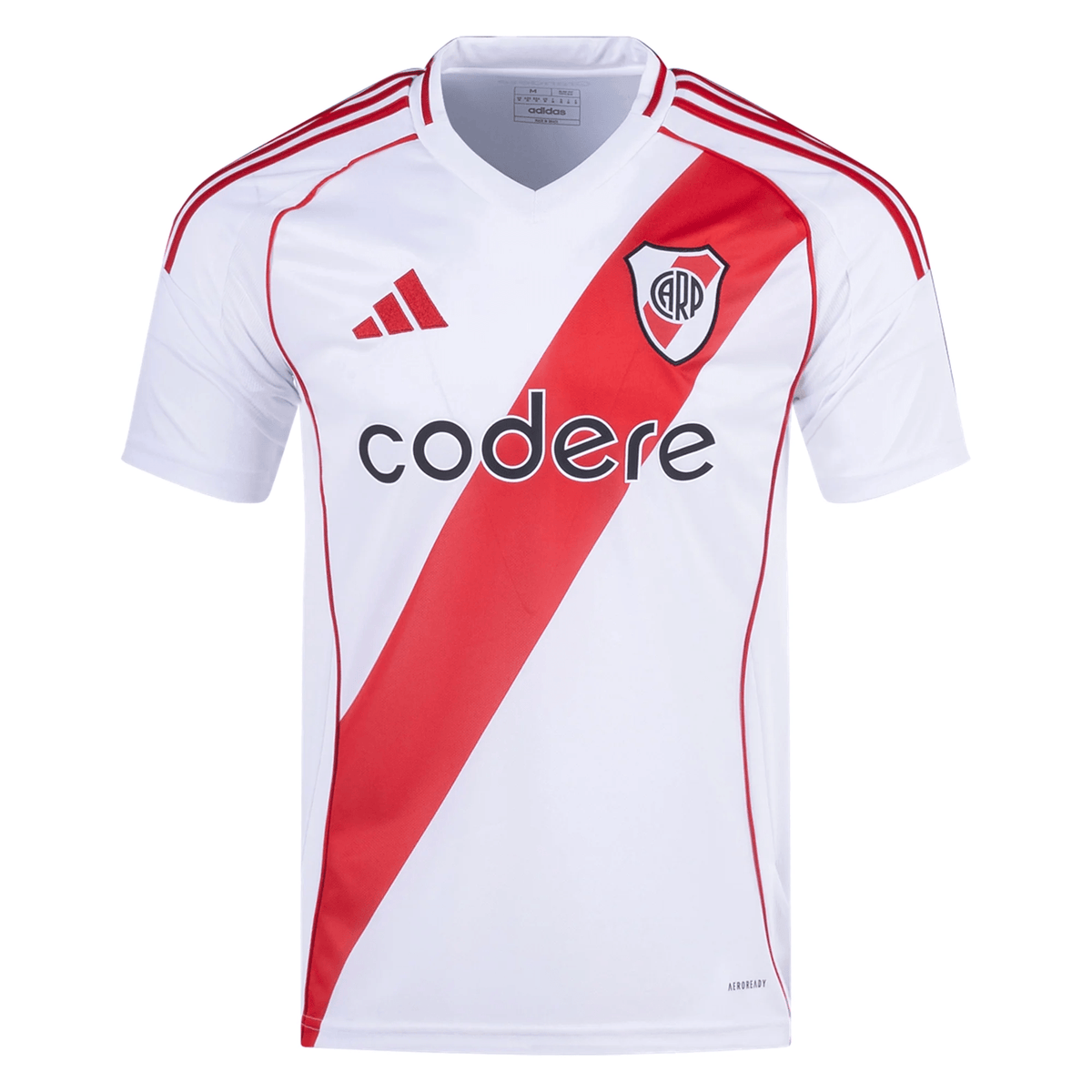 adidas River Plate Home Jersey 24/25 (White/Better Scarlet) | SoccerWearhouse