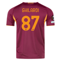 adidas Roma Authentic Daniele Ghilardi Home Jersey w/ Europa League Patches 25/26 (Burgundy)