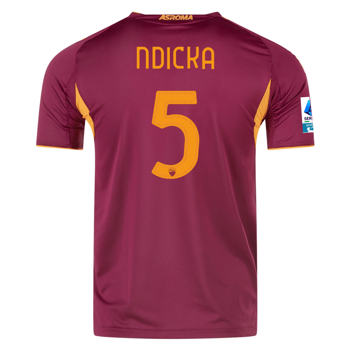adidas Roma Authentic Evan Ndicka Home Jersey w/ Serie A Patch 25/26 (Burgundy) | SoccerWearhouse