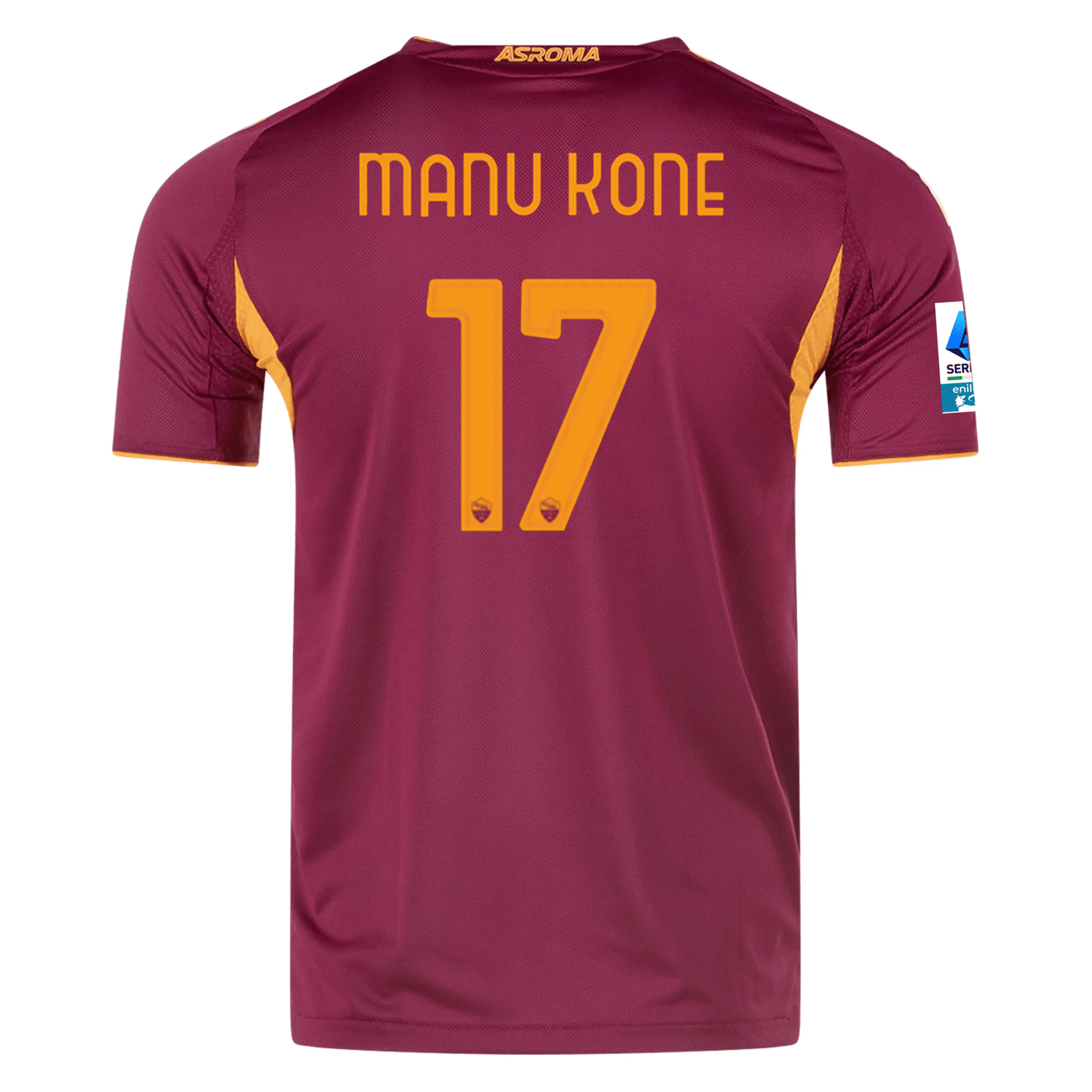 adidas Roma Authentic Manu Kone Home Jersey w/ Serie A Patch 25/26 (Burgundy) | SoccerWearhouse
