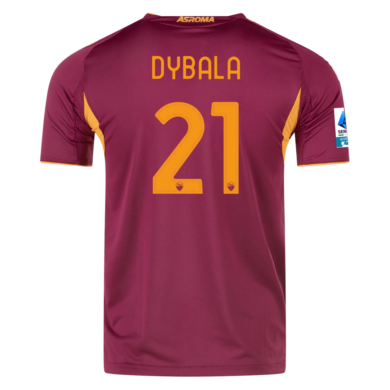 adidas Roma Authentic Paulo Dybala Home Jersey w/ Serie A Patch 25/26 (Burgundy) | SoccerWearhouse
