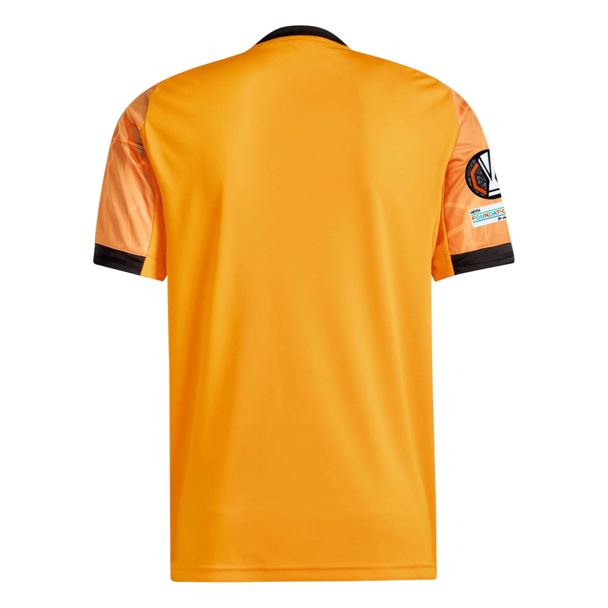 adidas Roma Away Jersey w/ Europa League Patches 25/26 (Orange/Black) | SoccerWearhouse