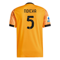 adidas Roma Evan Ndicka Away Jersey w/ Serie A Patch 25/26 (Orange/Black)