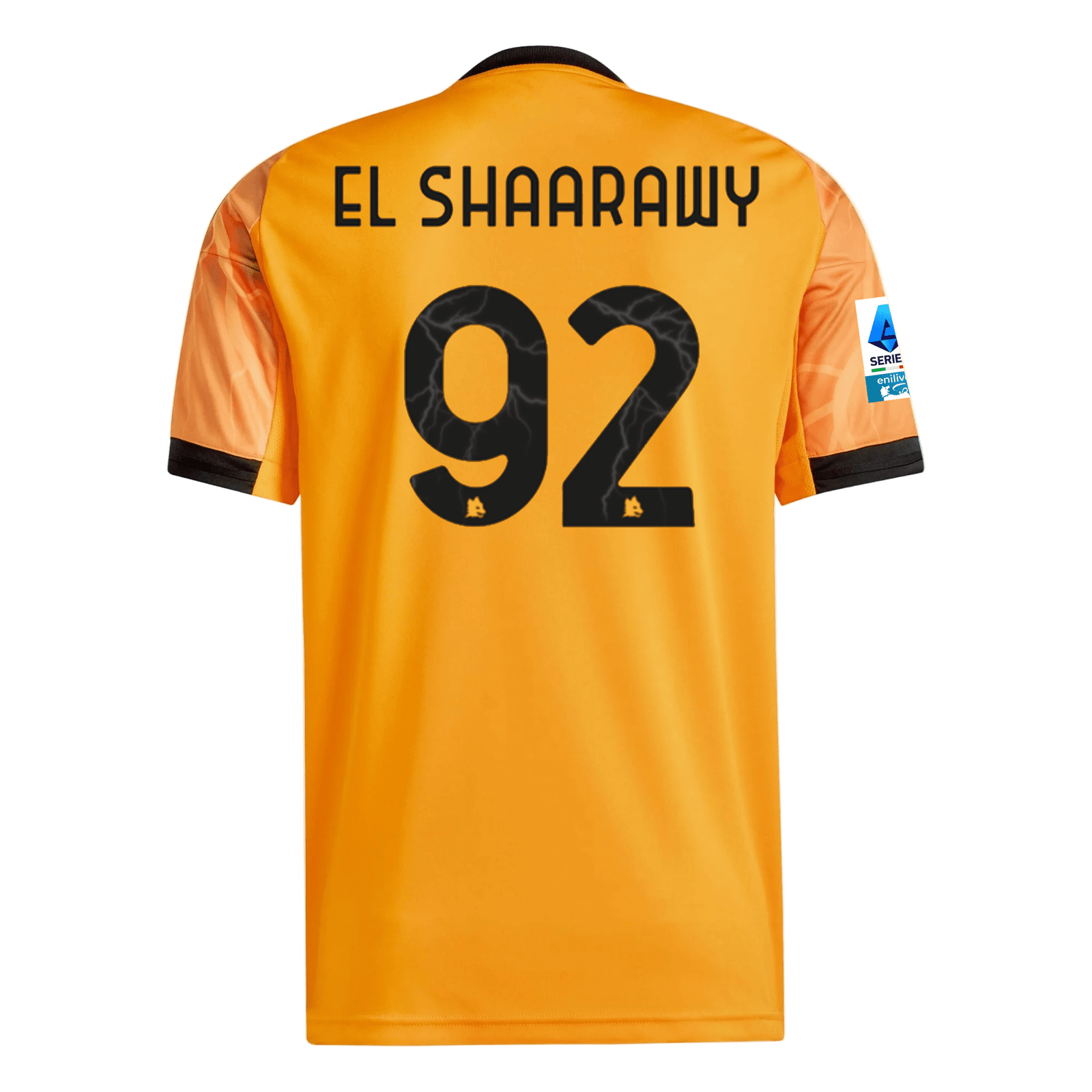 adidas Roma Stephan El Shaarawy Away Jersey w/ Serie A Patch 25/26 (Orange/Black) | SoccerWearhouse