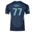 adidas Ryan Kent Seattle Sounders Authentic Away Jersey 25/26 w/ MLS Patches & Sponsor (Aura Ink)