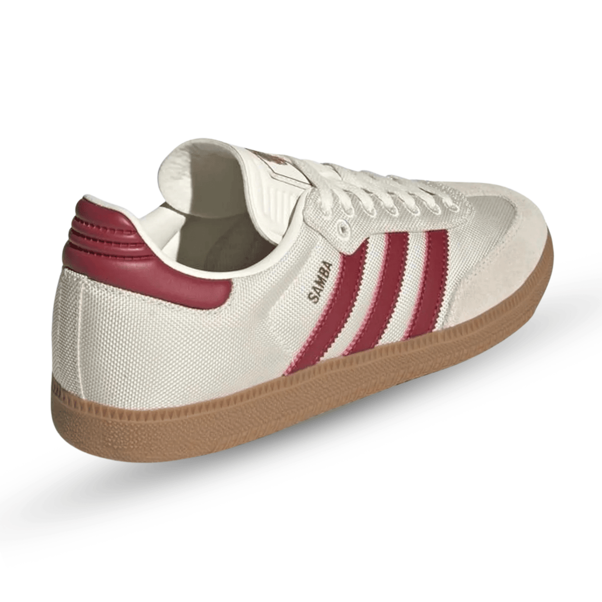 adidas Samba Bayern Munich Indoor Shoes (Off White/Maroon/Gold Metallic) | SoccerWearhouse