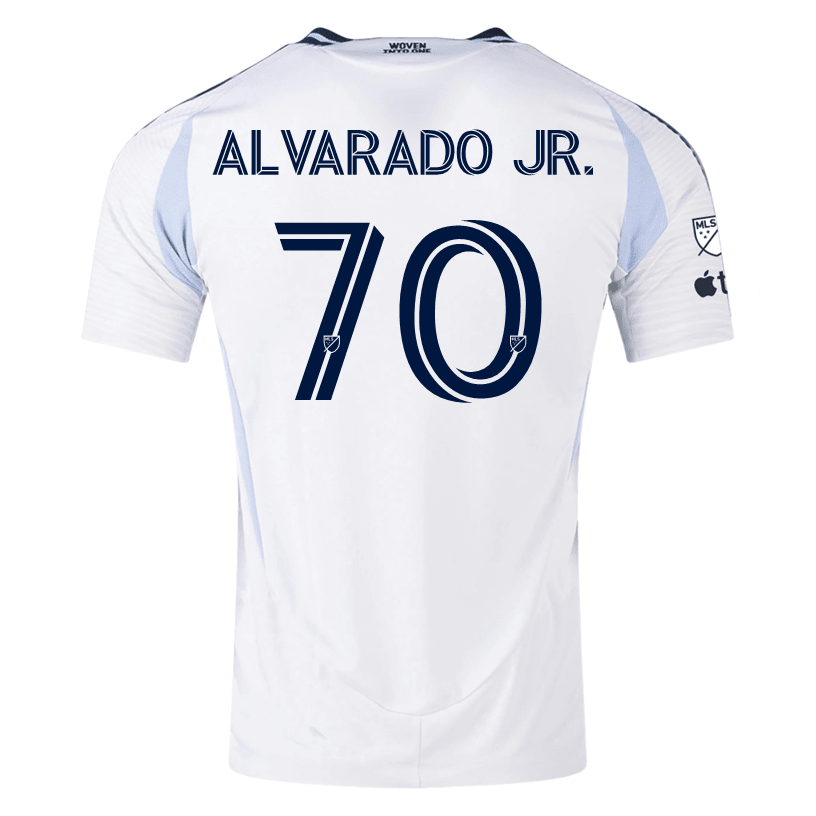 adidas San Diego FC Authentic Alejandro Alvarado Away Jersey 25/26 w/ MLS & Apple Patch (White) | SoccerWearhouse