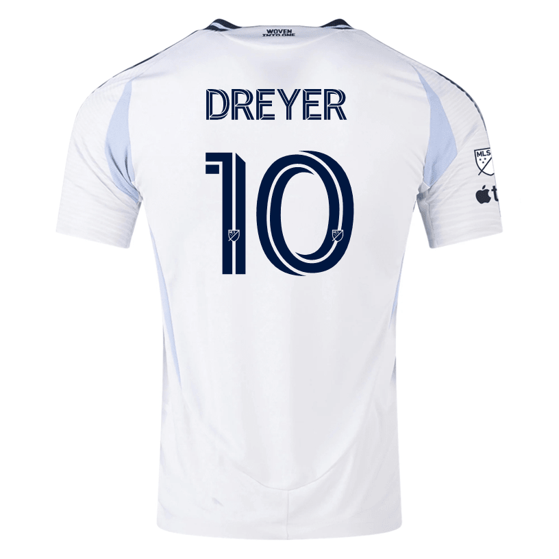 adidas San Diego FC Authentic Anders Dreyer Away Jersey 25/26 w/ MLS &amp; Apple Patch (White) | SoccerWearhouse