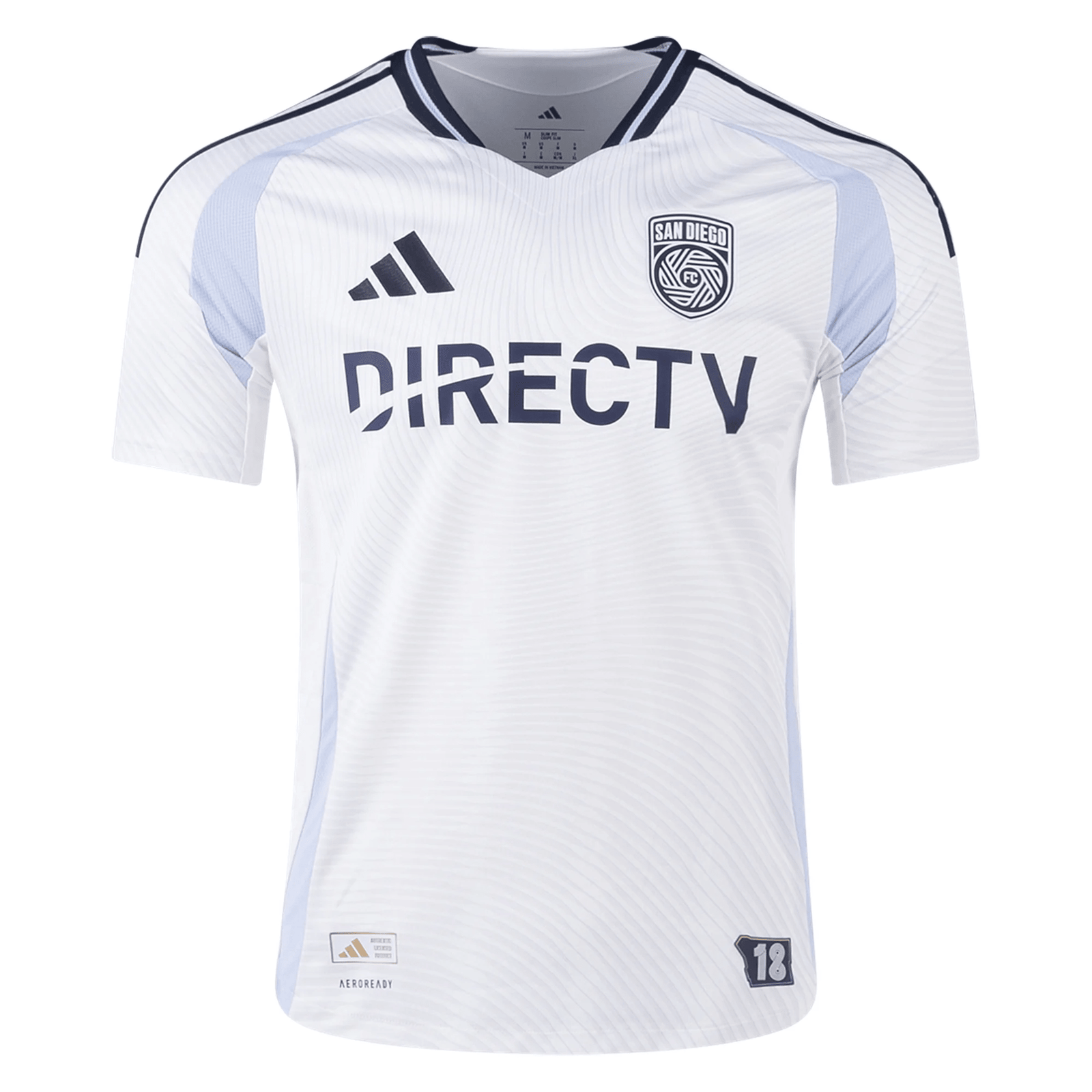 adidas San Diego FC Authentic Away Jersey 25/26 (White) | SoccerWearhouse