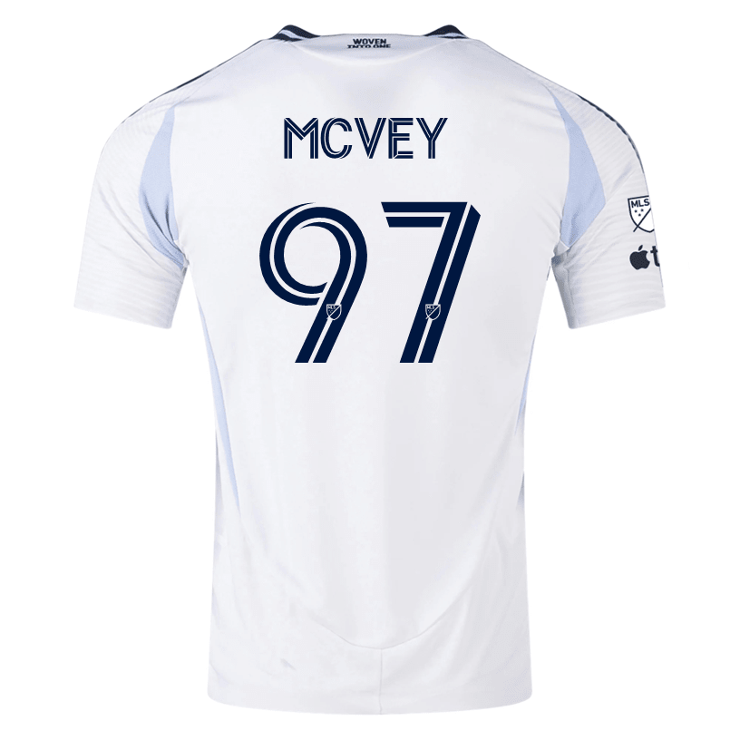 adidas San Diego FC Authentic Christopher McVey Away Jersey 25/26 w/ MLS & Apple Patch (White) | SoccerWearhouse