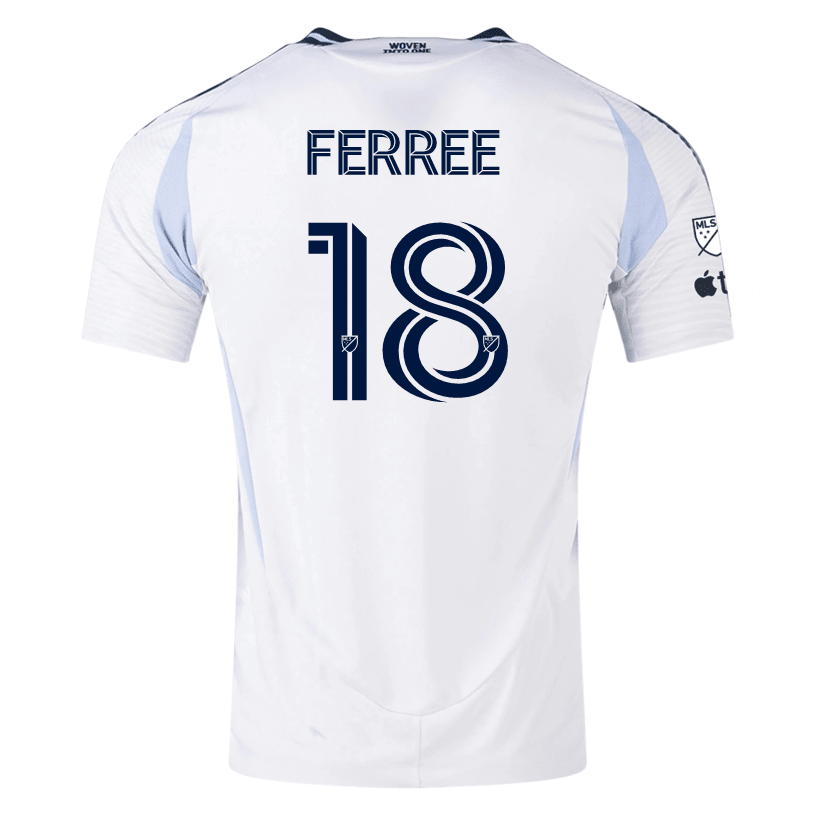 adidas San Diego FC Authentic Duran Ferree Away Jersey 25/26 w/ MLS &amp; Apple Patch (White) | SoccerWearhouse