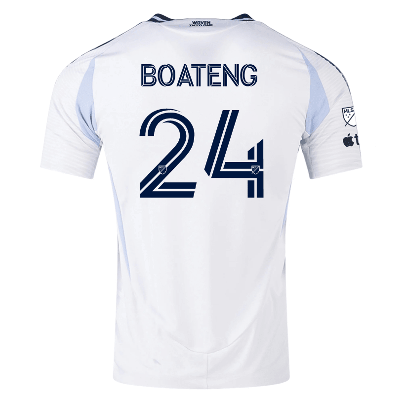 adidas San Diego FC Authentic Emmanuel Boateng Away Jersey 25/26 w/ MLS & Apple Patch (White) | SoccerWearhouse