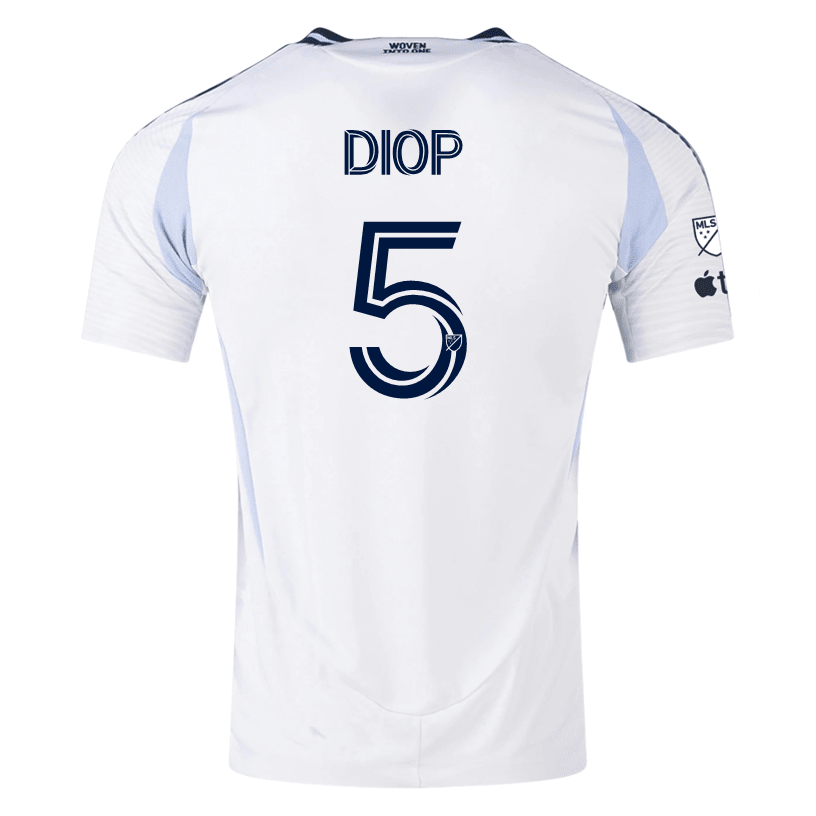 adidas San Diego FC Authentic Hamady Diop Away Jersey 25/26 w/ MLS &amp; Apple Patch (White) | SoccerWearhouse