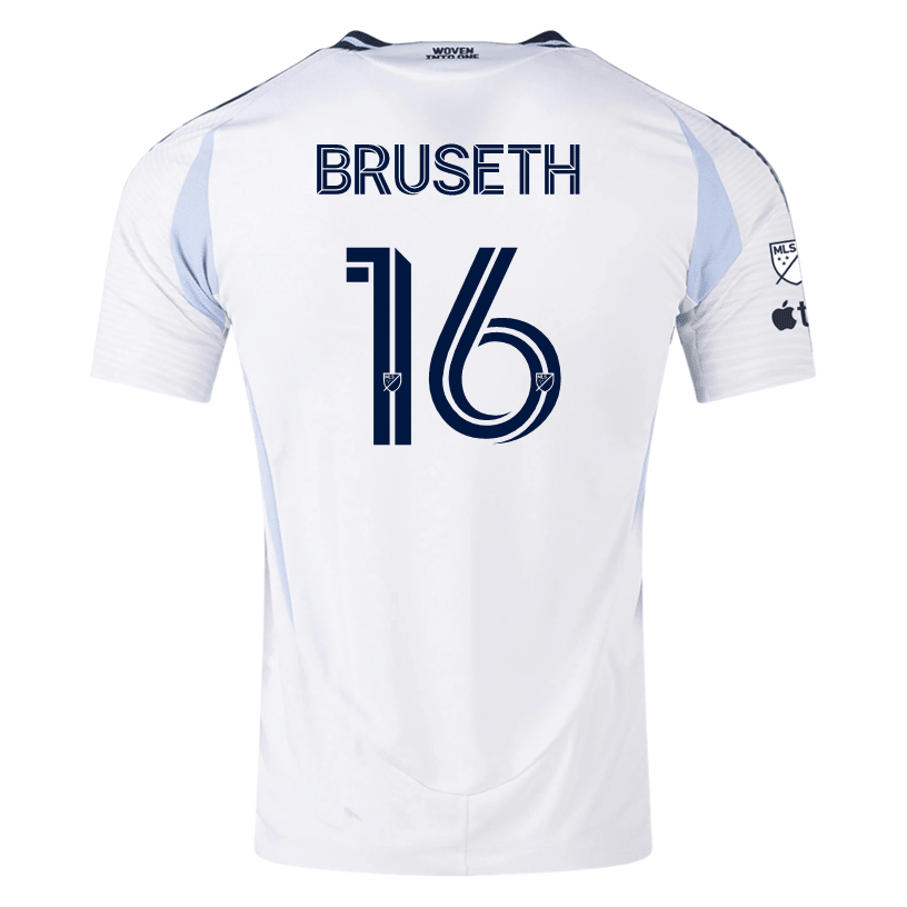 adidas San Diego FC Authentic Heine Bruseth Away Jersey 25/26 w/ MLS & Apple Patch (White) | SoccerWearhouse