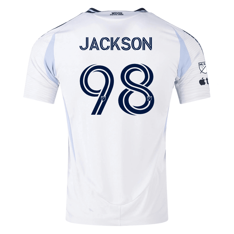 adidas San Diego FC Authentic Jacob Jackson Away Jersey 25/26 w/ MLS & Apple Patch (White) | SoccerWearhouse