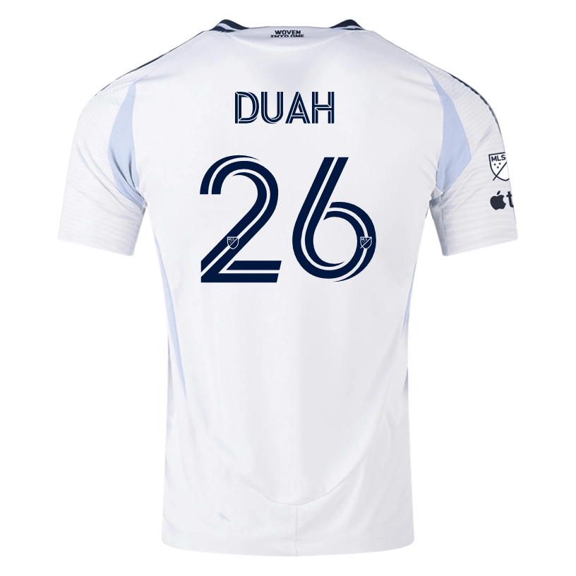 adidas San Diego FC Authentic Manu Duah Away Jersey 25/26 w/ MLS & Apple Patch (White) | SoccerWearhouse