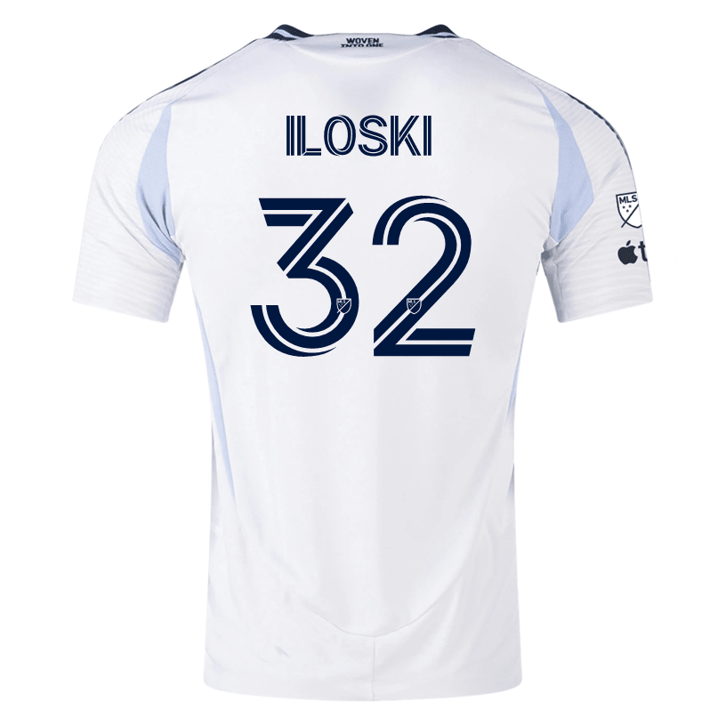 adidas San Diego FC Authentic Milan Iloski Away Jersey 25/26 w/ MLS & Apple Patch (White) | SoccerWearhouse