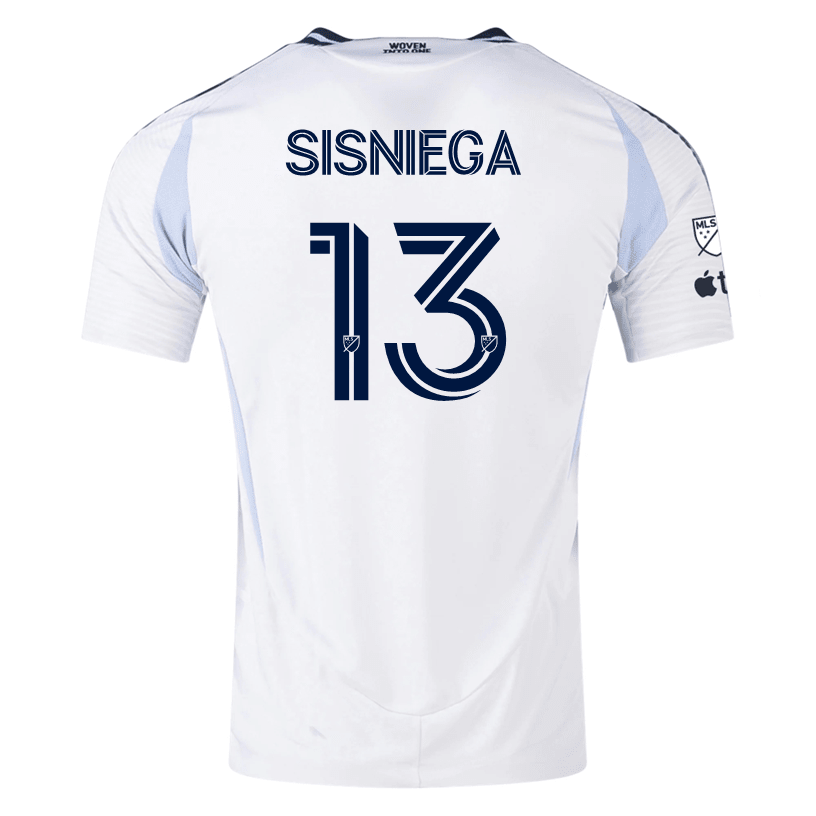 adidas San Diego FC Authentic Pablo Sisniega Away Jersey 25/26 w/ MLS & Apple Patch (White) | SoccerWearhouse