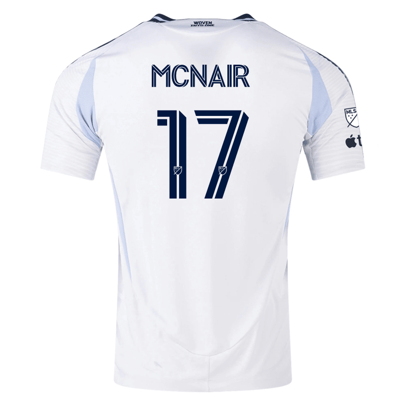 adidas San Diego FC Authentic Paddy McNair Away Jersey 25/26 w/ MLS & Apple Patch (White) | SoccerWearhouse