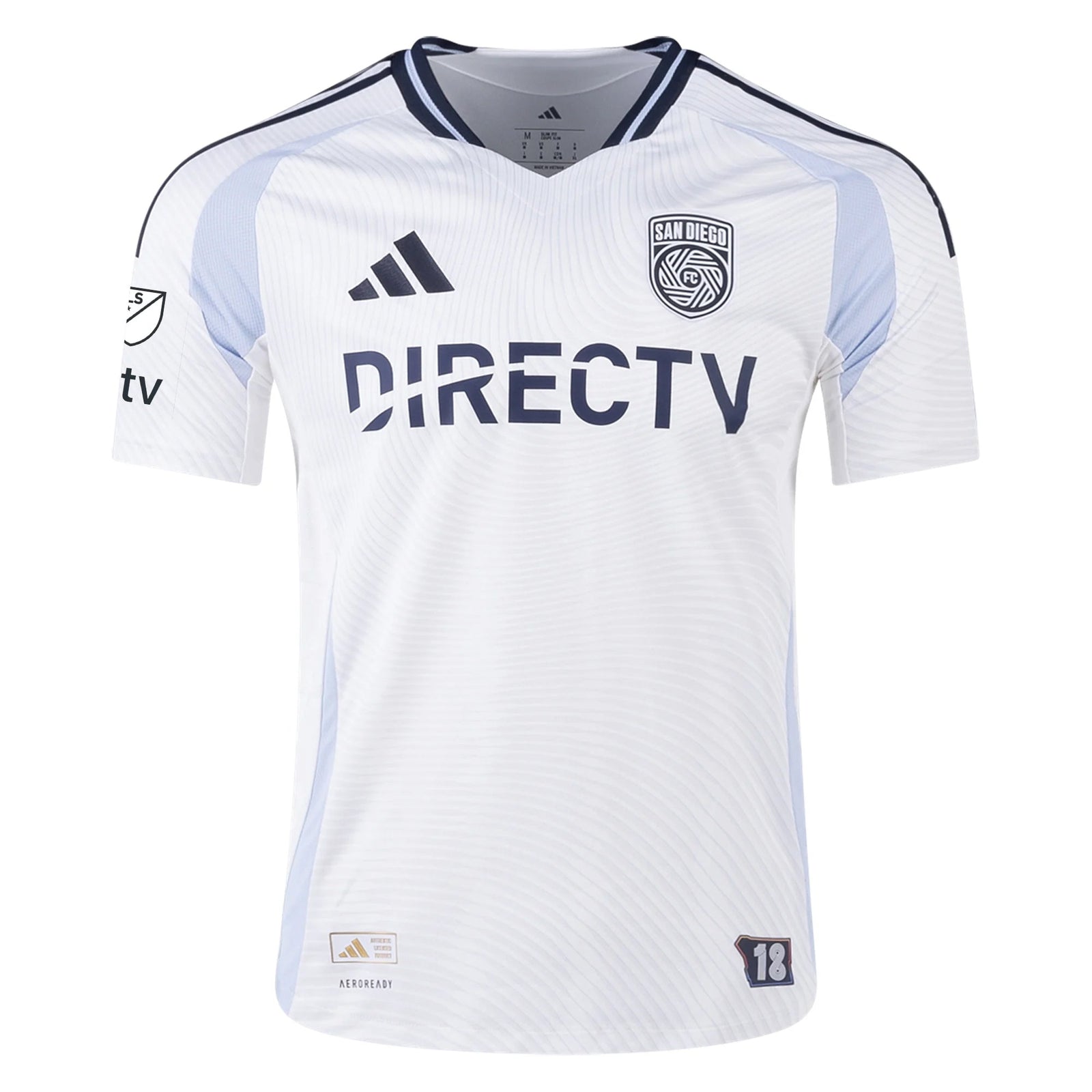 adidas San Diego FC Authentic Hirving Lozano Away Jersey 25/26 w/ MLS & Apple Patch (White) | SoccerWearhouse
