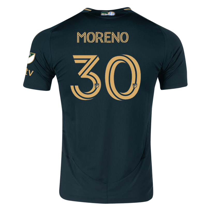 adidas Santiago Moreno Portland Timbers Authentic Home Jersey w/ MLS &amp; Apple Patch 25/26 (Green/Gold) | SoccerWearhouse