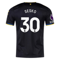 adidas Sesko Men's Manchester United Authentic Third Jersey 25/26 w/ NRFR + EPL Patches (Black)