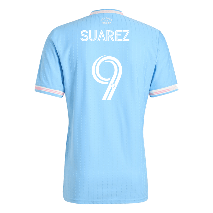 adidas Suarez Inter Miami Authentic Third Jersey 25/26 (Blue/Pink) | SoccerWearhouse
