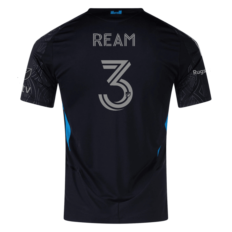 adidas Tim Ream Charlotte FC Authentic Away Jersey 25/26 (Black) | SoccerWearhouse