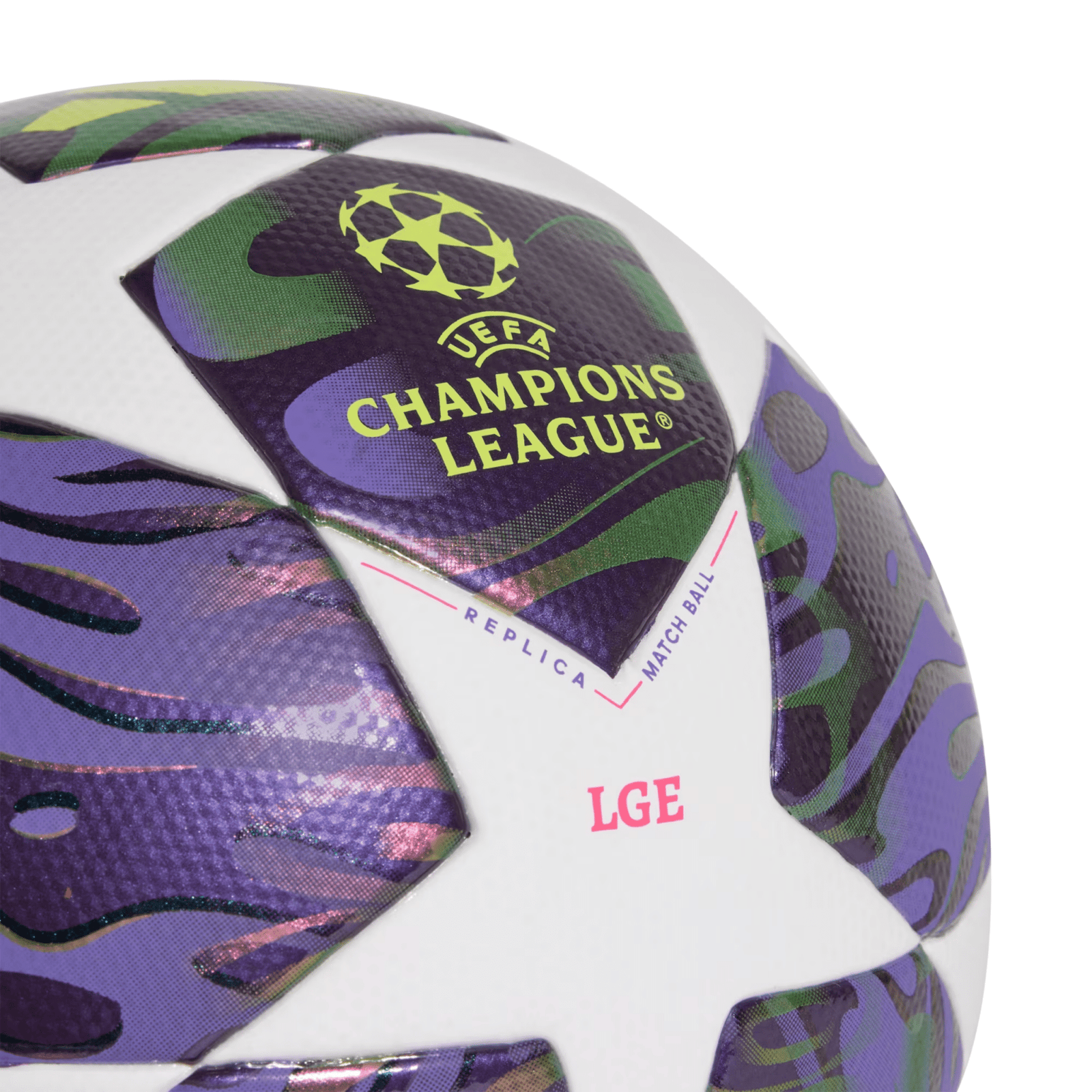 adidas UCL 25/26 League Top Final Soccer Ball (Dark Purple/White/Solar Yellow) | SoccerWearhouse