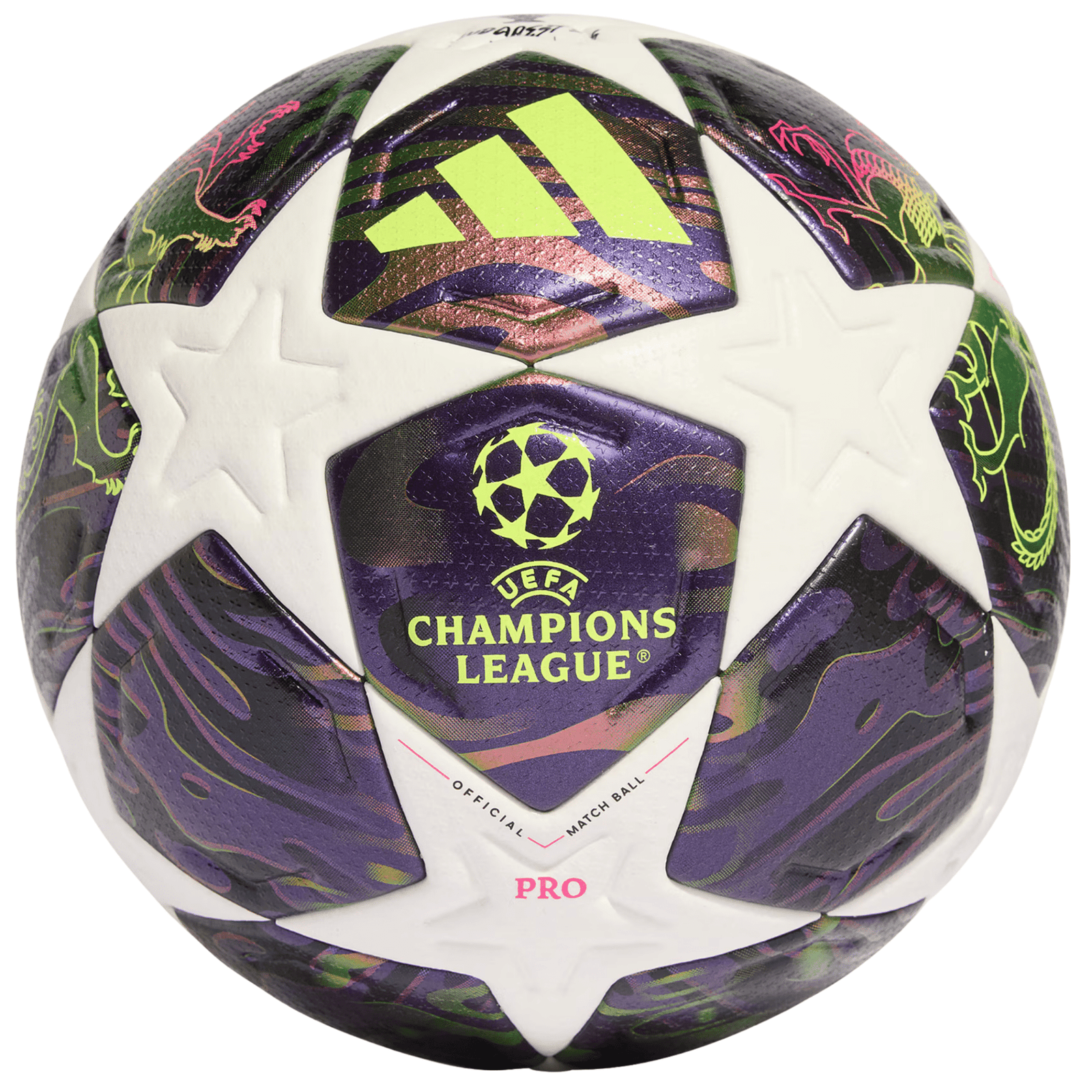 adidas UCL 25/26 OMB Final Match Soccer Ball (Dark Purple/White/Solar Yellow) | SoccerWearhouse