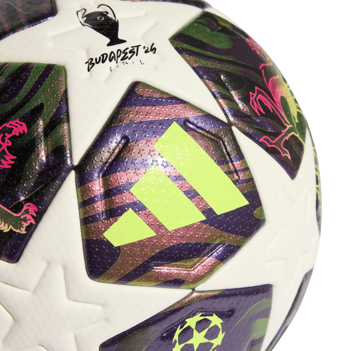 adidas UCL 25/26 OMB Final Match Soccer Ball (Dark Purple/White/Solar Yellow) | SoccerWearhouse