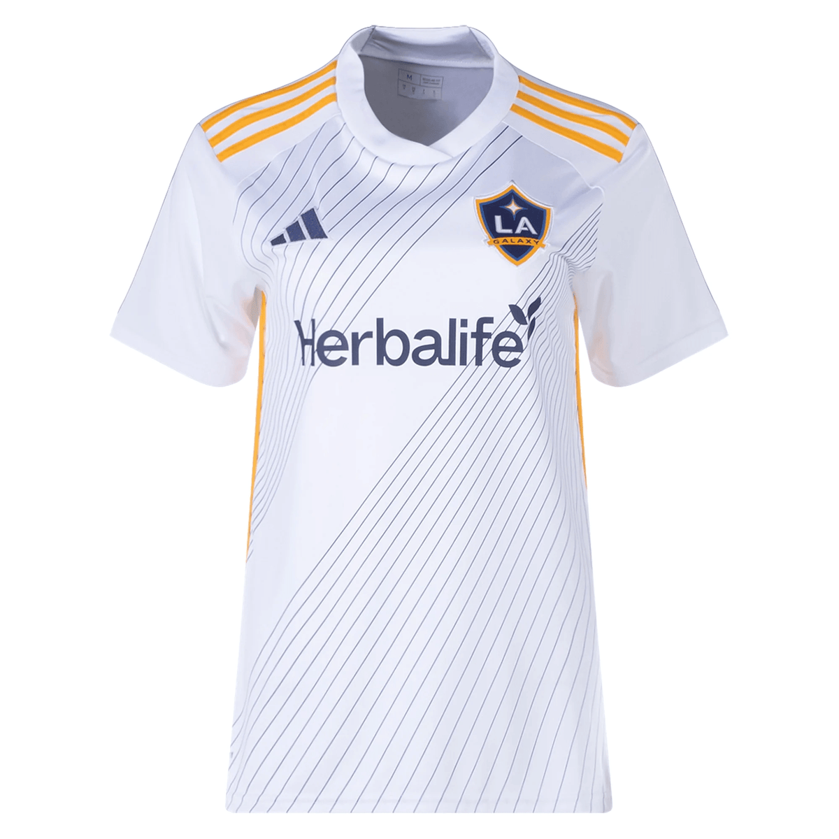 adidas Womens LA Galaxy Maya Yoshida Home Jersey 24/25 (White/Yellow/Navy) | SoccerWearhouse