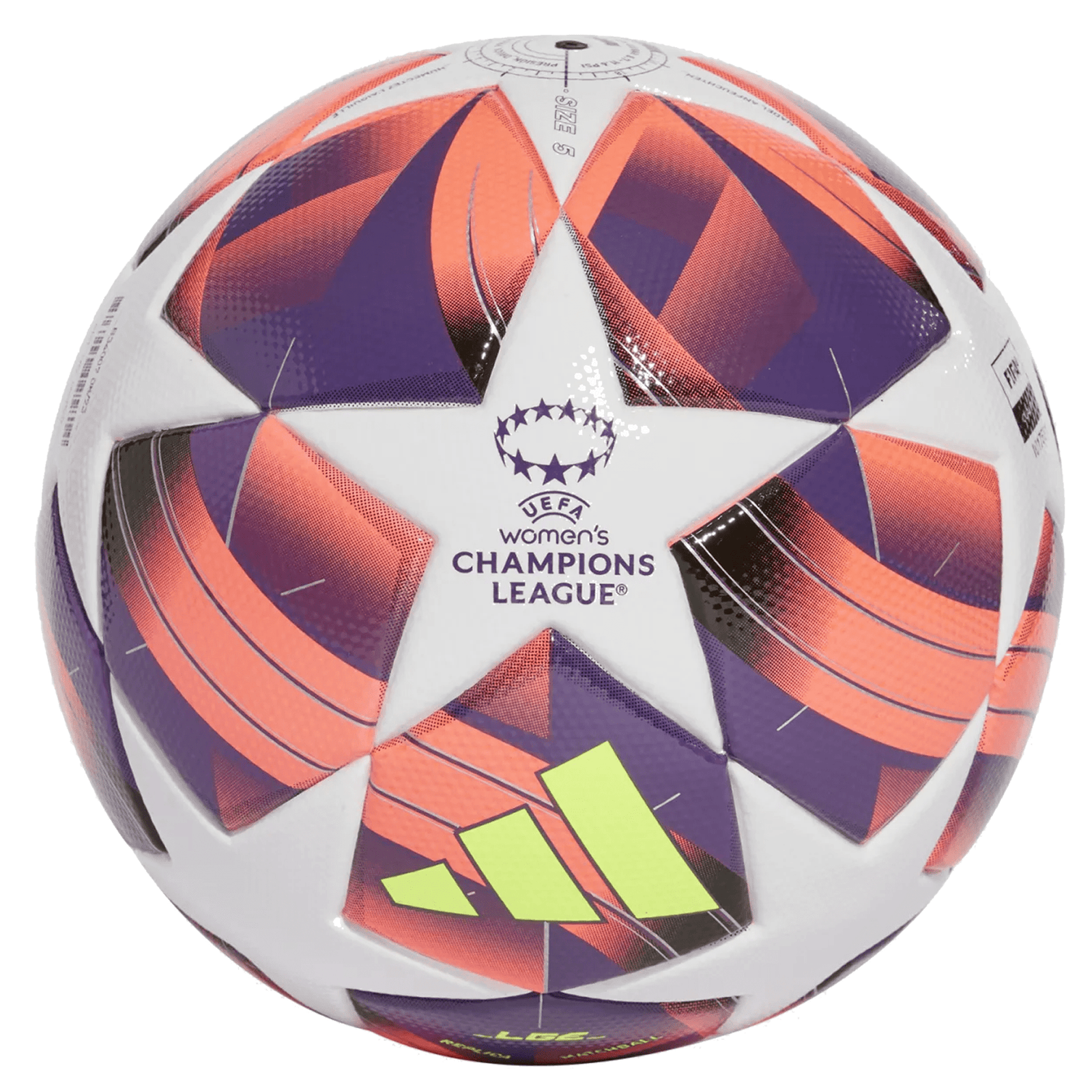 adidas WUCL League Top Ball 24/25 (White/Turbo/Silver Metallic) | SoccerWearhouse