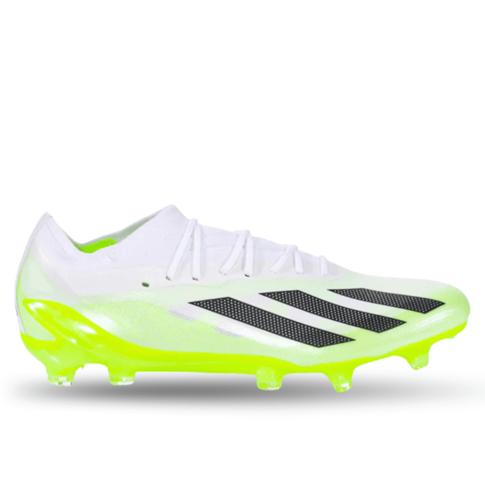 adidas X Crazyfast.1 Firm Ground Soccer Cleats (White/Lucid Lemon) | SoccerWearhouse