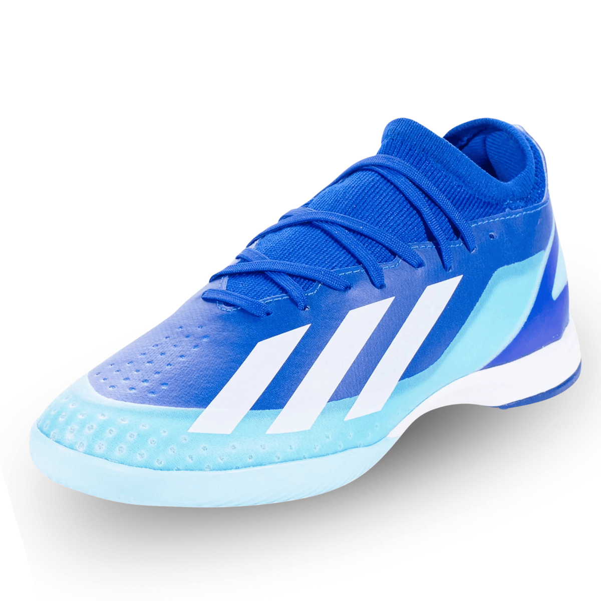 adidas X Crazyfast.3 Indoor Soccer Shoes (Bright Royal/Cloud White/Solar Red) | SoccerWearhouse