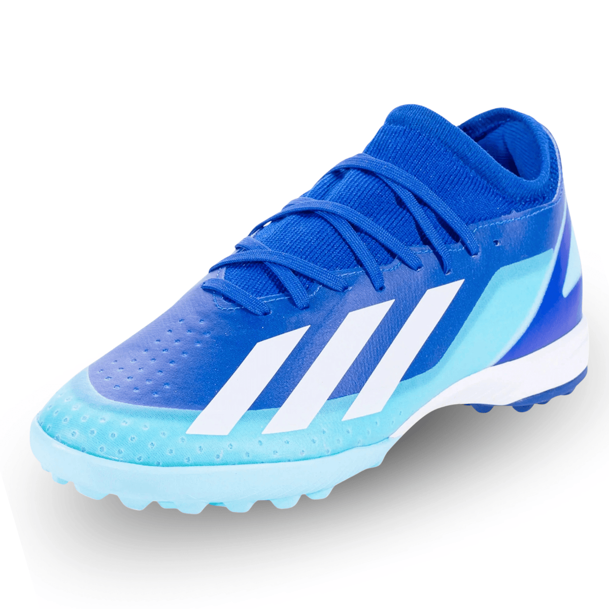 adidas X Crazyfast.3 Turf Soccer Shoes (Bright Royal/Cloud White/Solar Red) | SoccerWearhouse