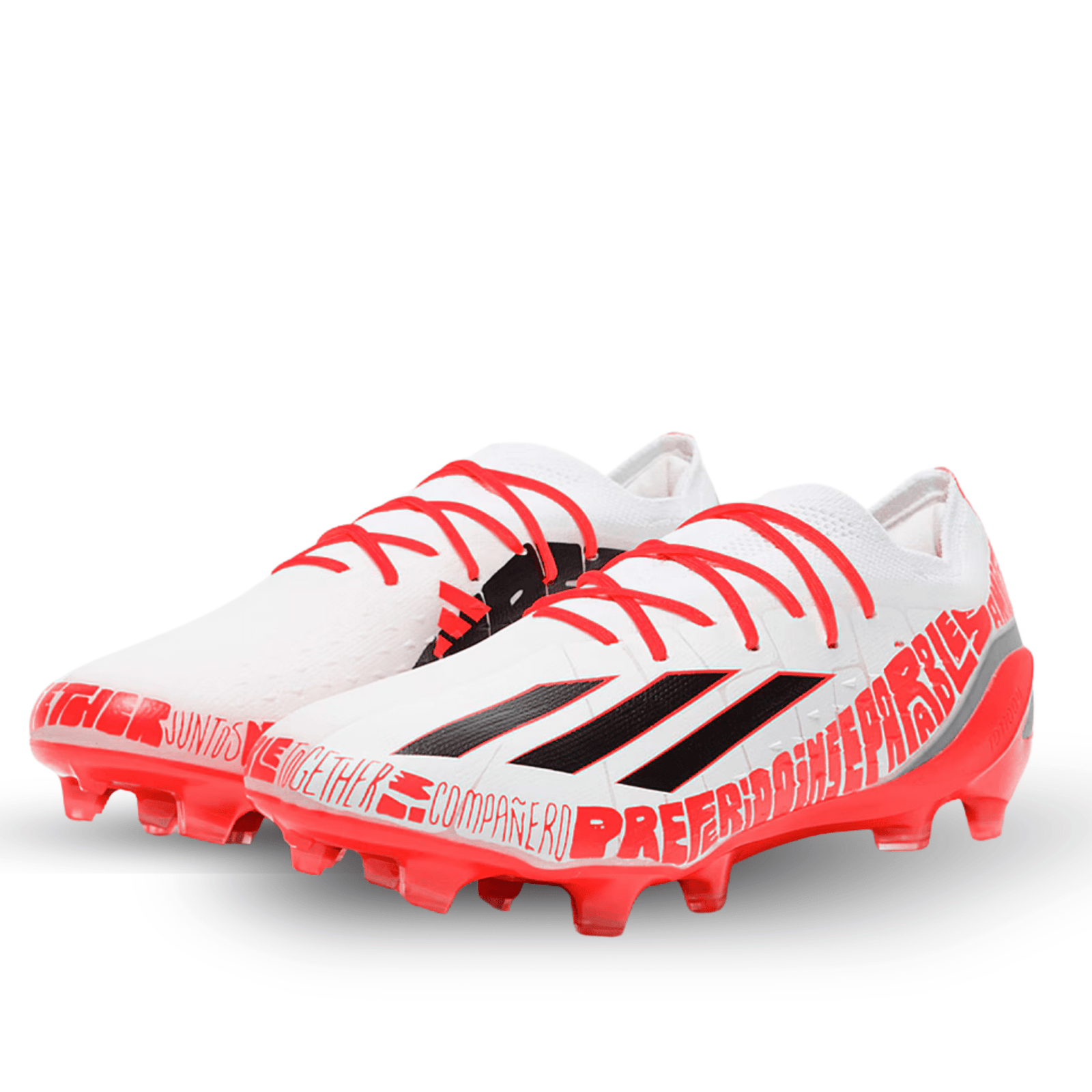 adidas X Speedportal Messi.1 Firm Ground Soccer Cleats (White/Red) | SoccerWearhouse