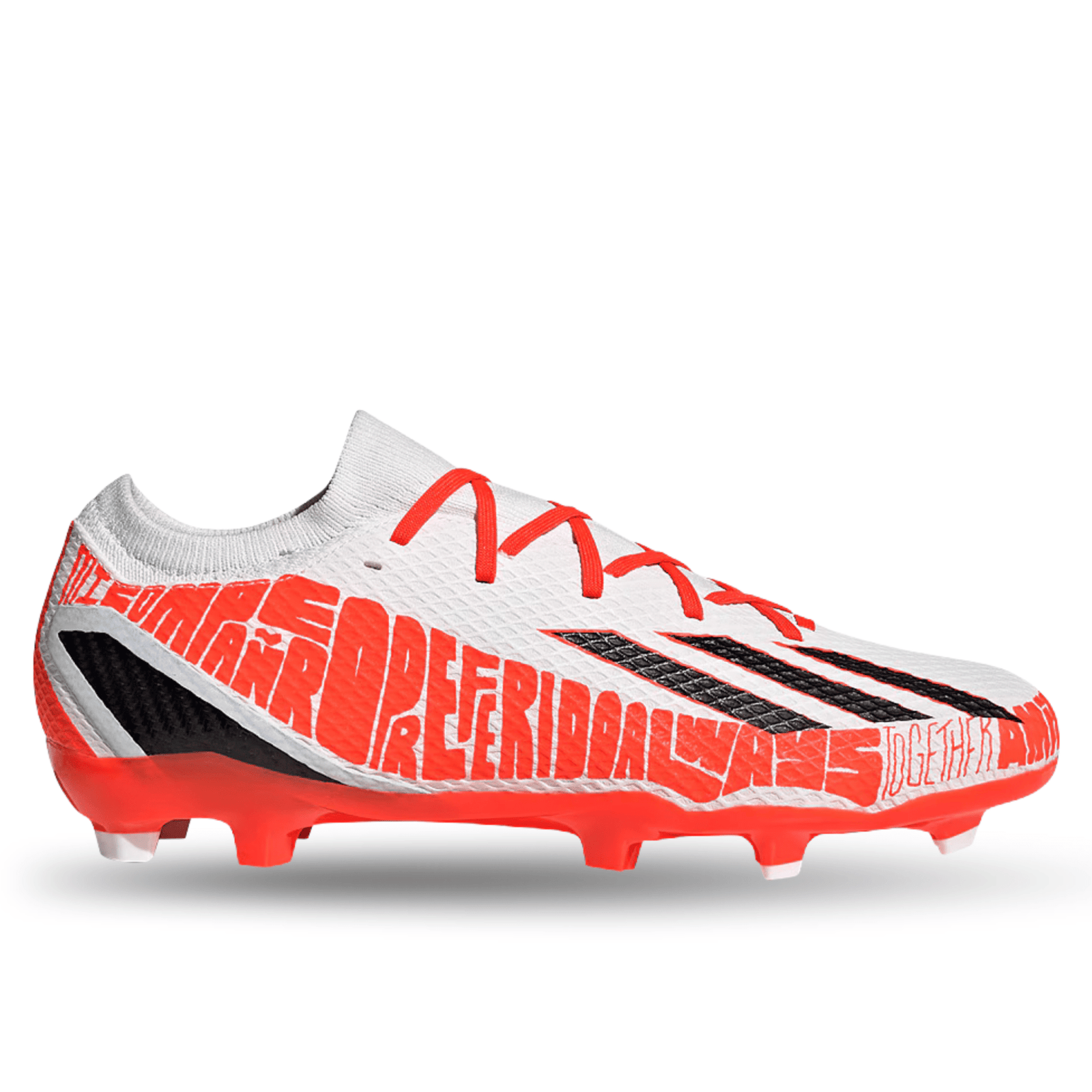 adidas X Speedportal Messi.3 Firm Ground Soccer Cleats (Core White/Solar Red) | SoccerWearhouse