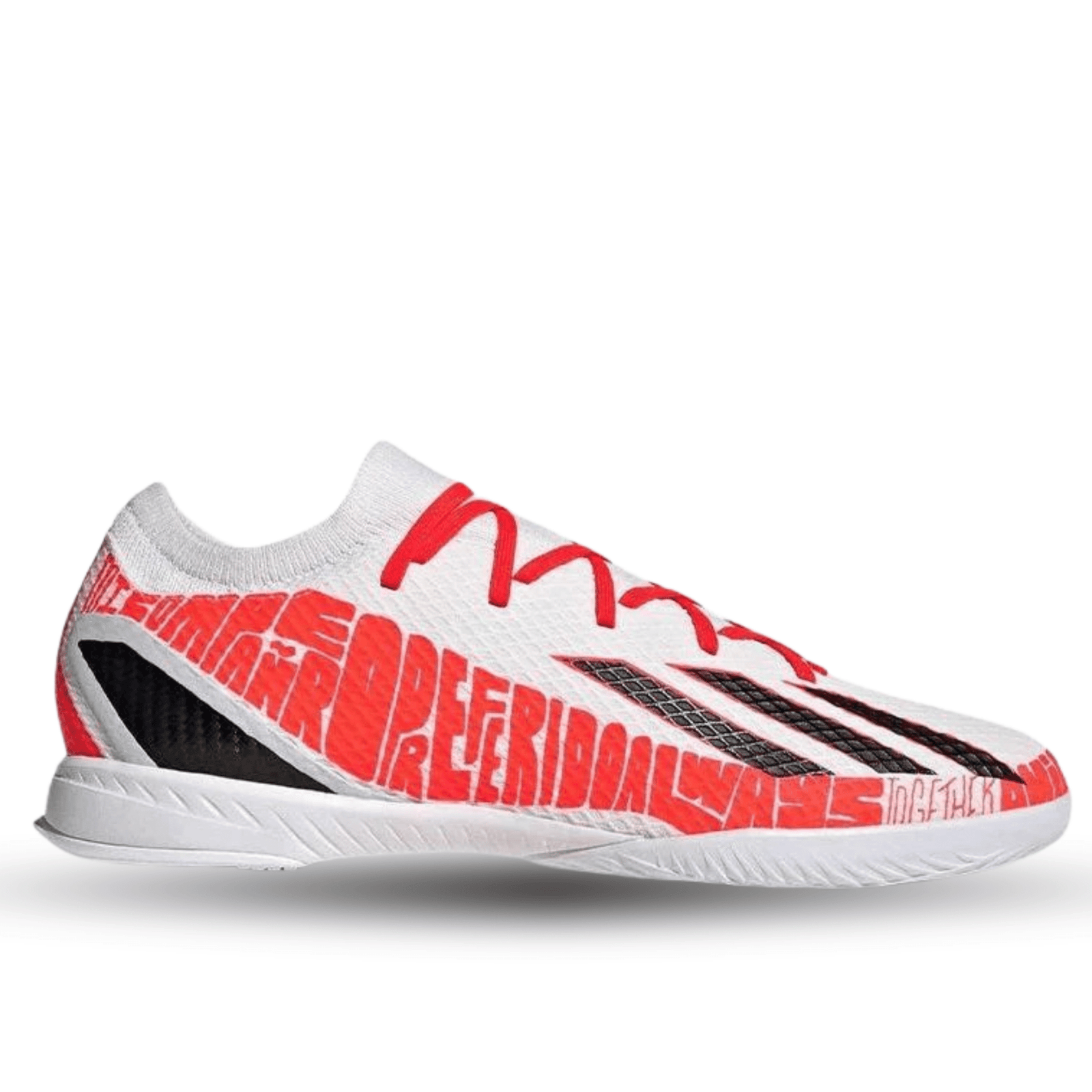 adidas X Speedportal Messi.3 Indoor Soccer Shoes (White/Solar Red) | SoccerWearhouse