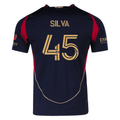 adidas Xande Silva Atlanta United Authentic Home Jersey w/ MLS Patches 25/26 (Red/Black)